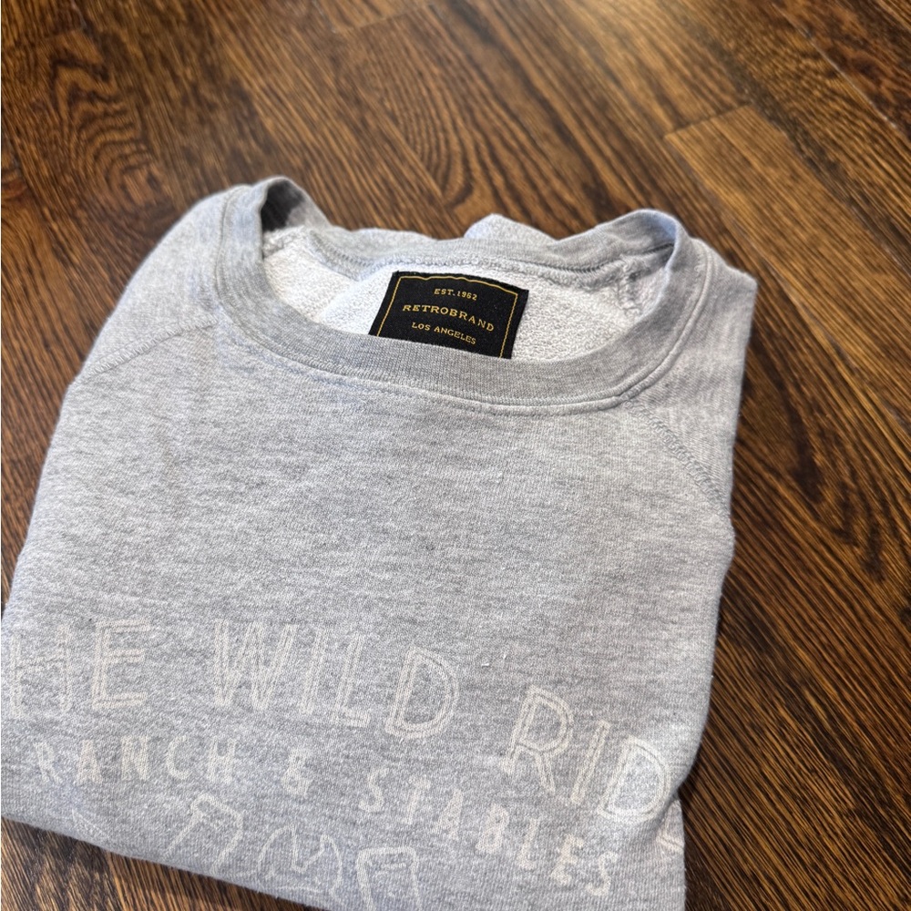 Original Retro Brand Light Gray Crewneck Sweatshirt